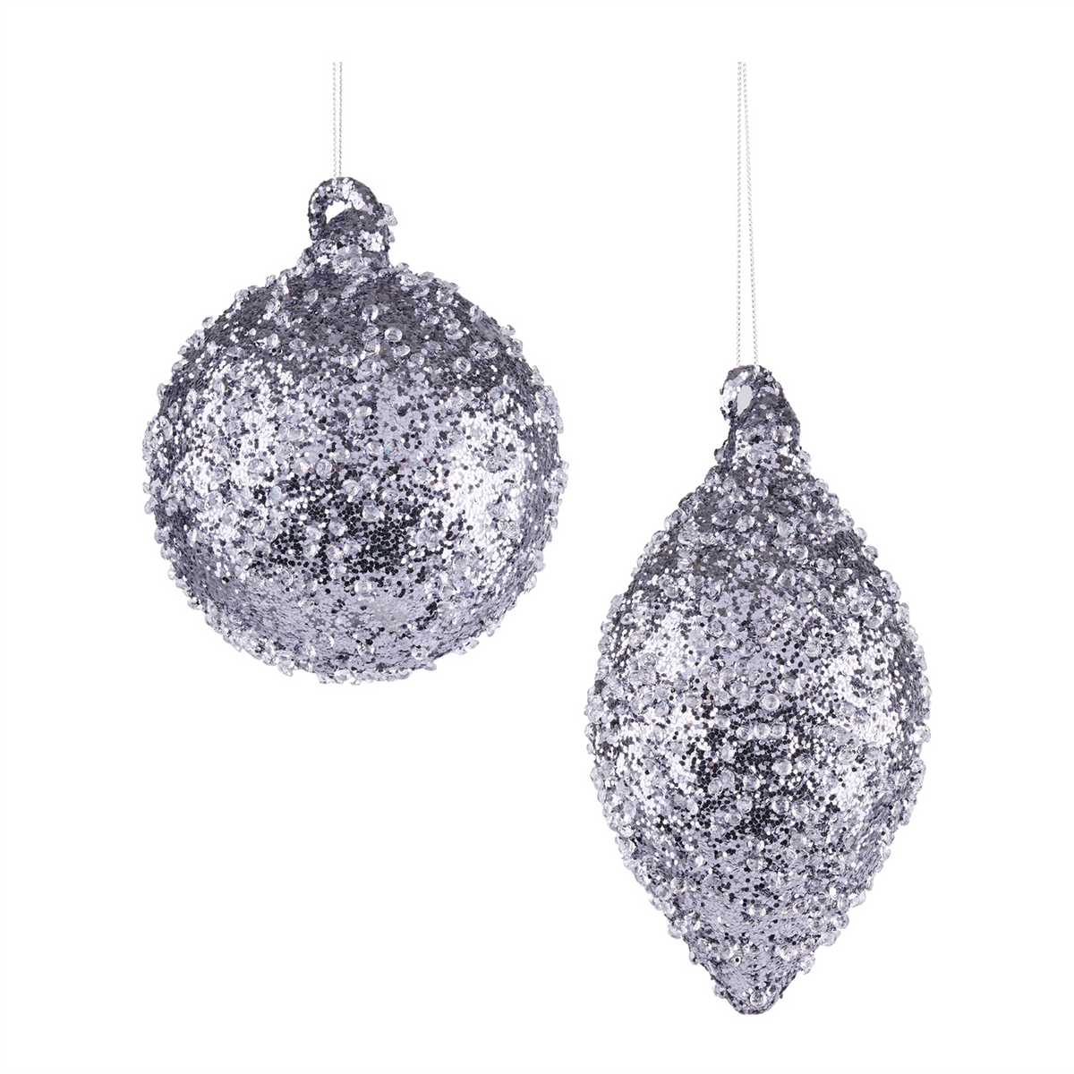 Ornament (Set of 6) 4"D, 5.5"H Glass