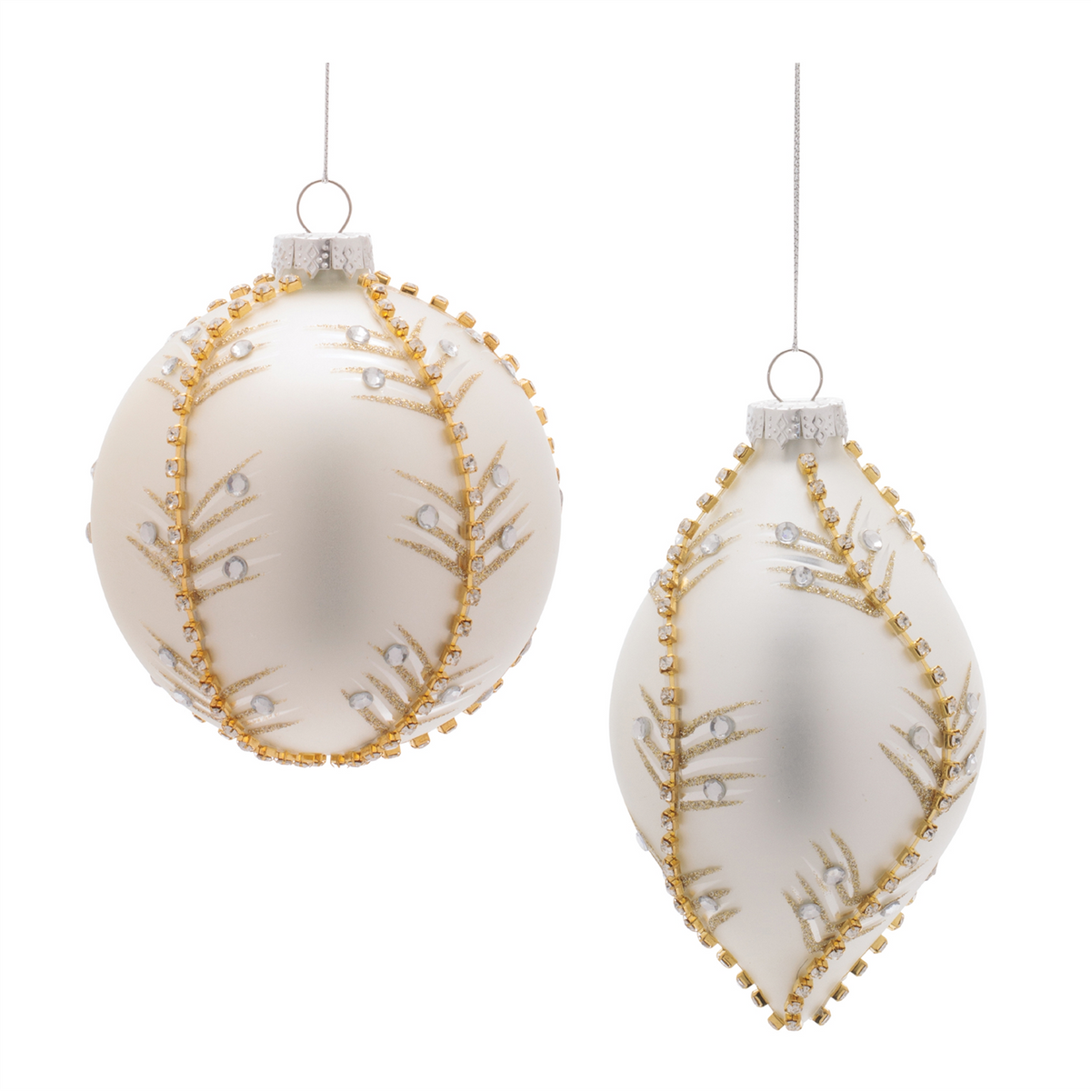 Ornament (Set of 6) 4"D, 4.25"H Glass