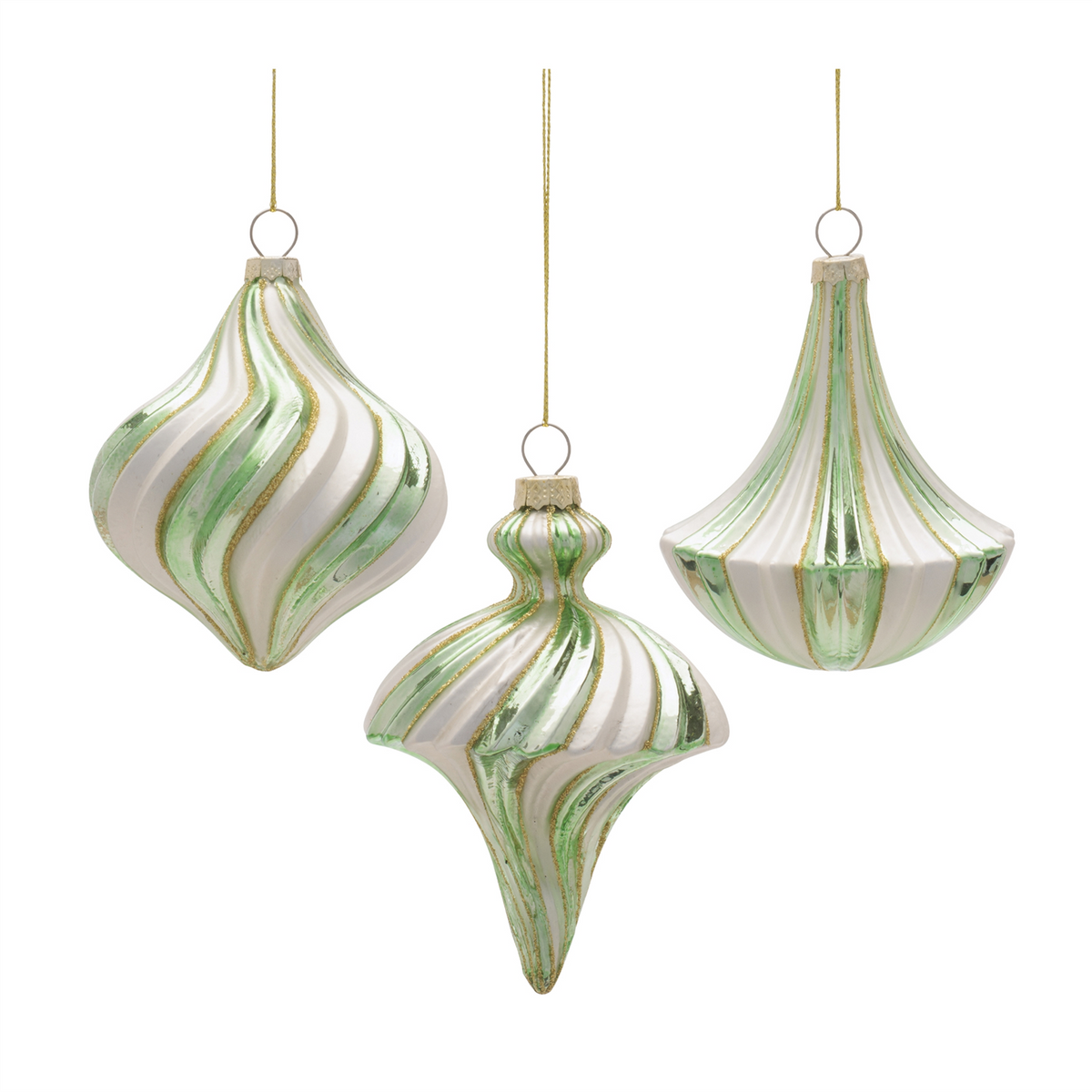 Ornament (Set of 12) 3"H, 3.25"H Glass