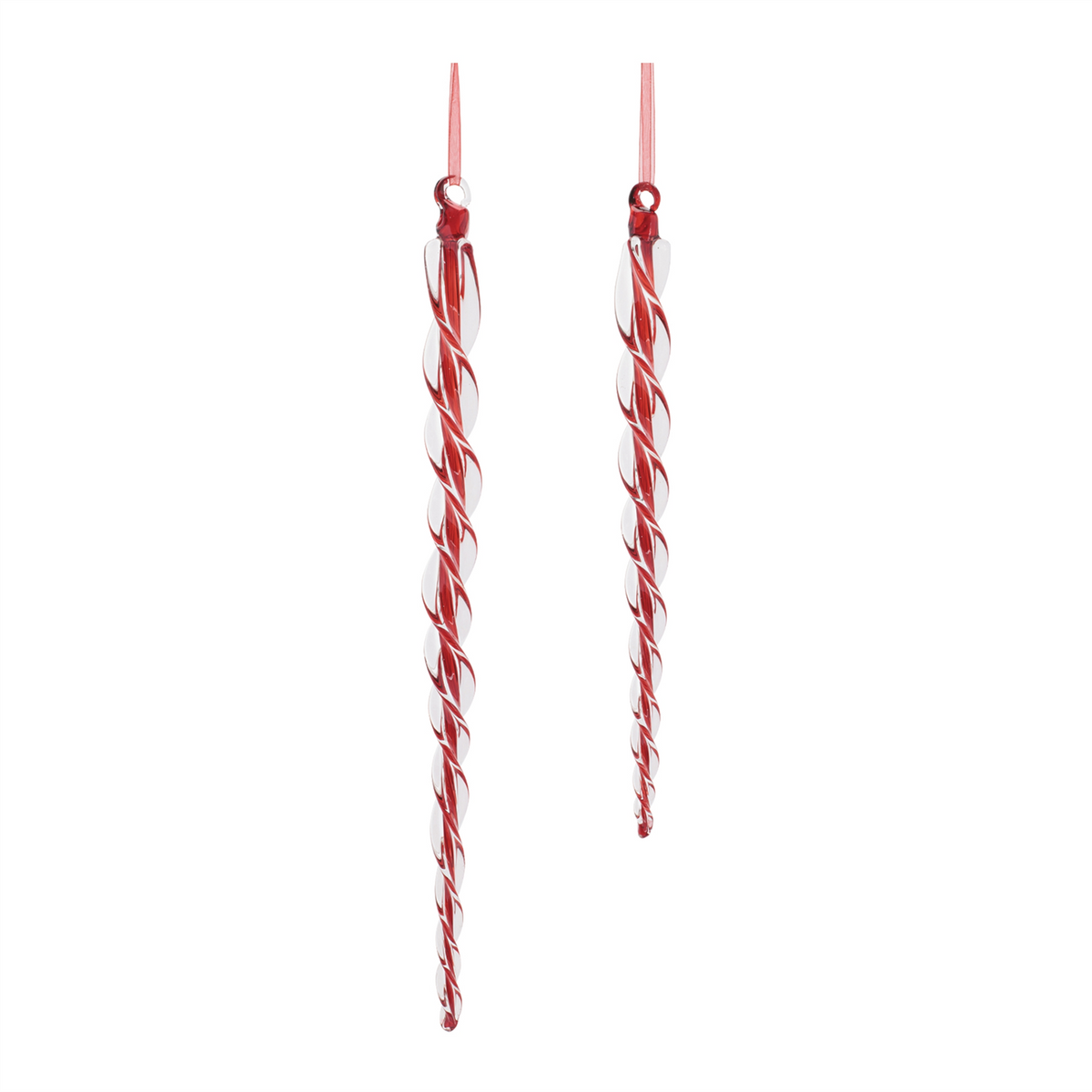Icicle Ornament (Set of 6) 12.5"H, 16.5"H Glass
