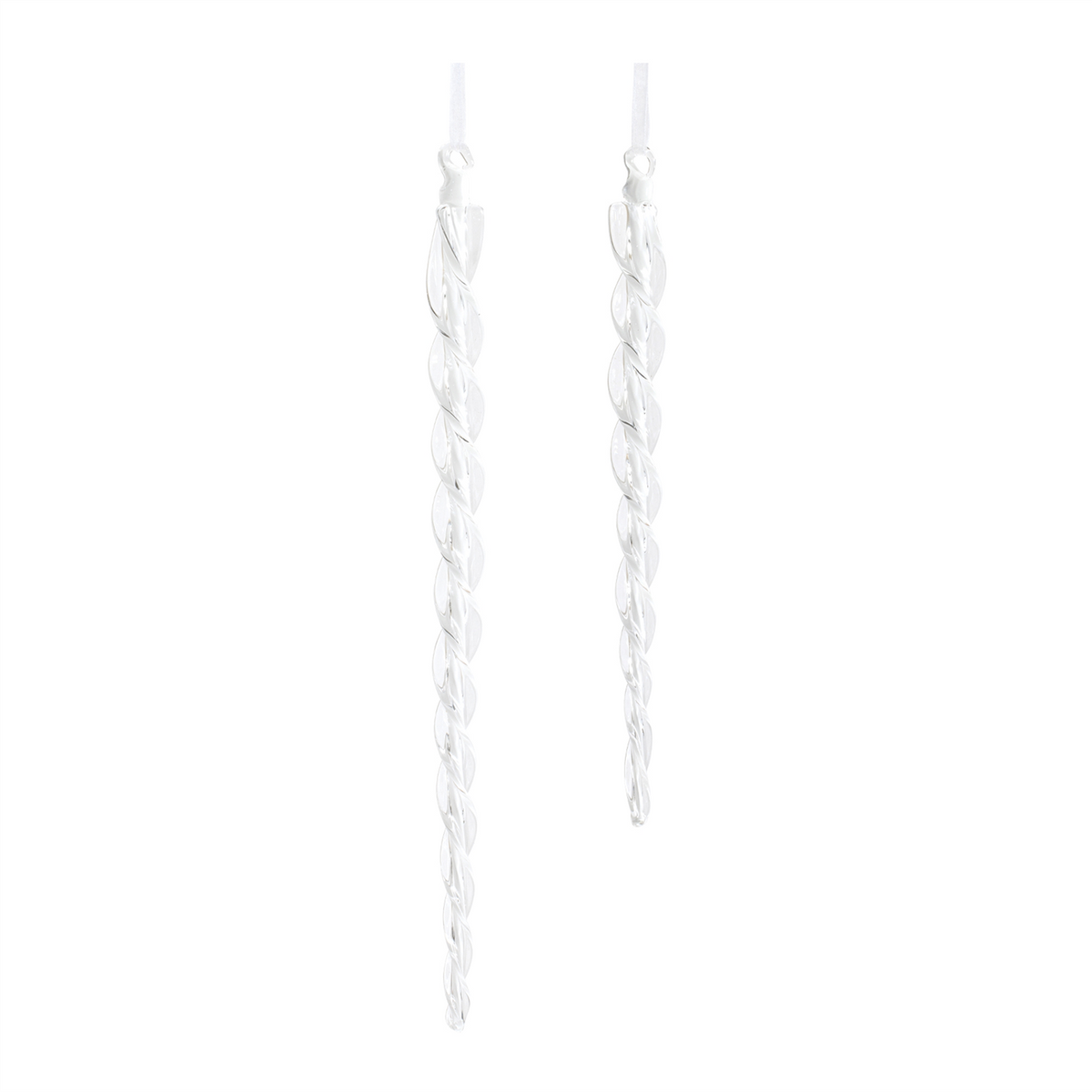 Icicle Ornament (Set of 6) 12.5"H, 16.5"H Glass -Ship Only