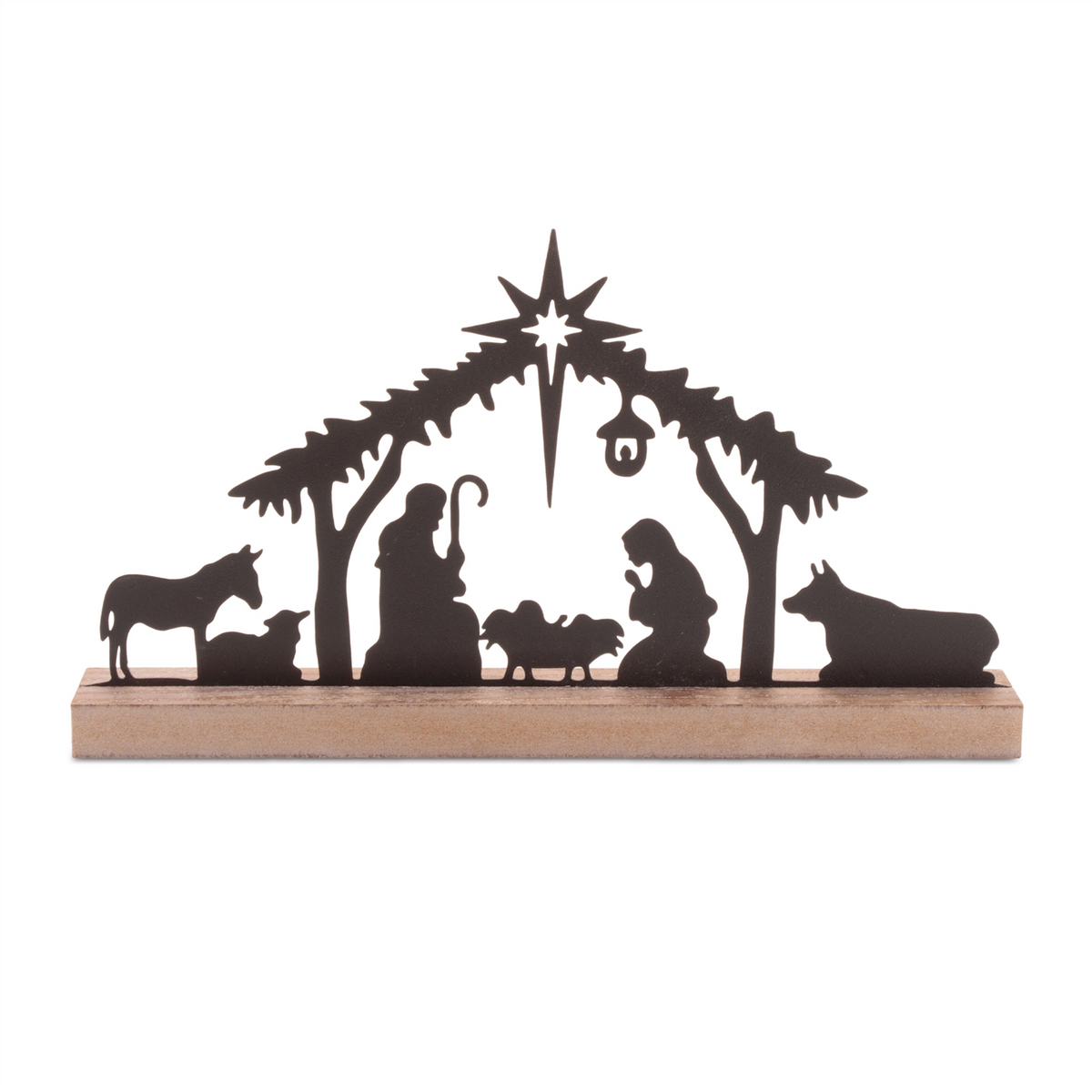 Holy Family w/Animals 29"L x 19"H Iron/MDF -Ship Only