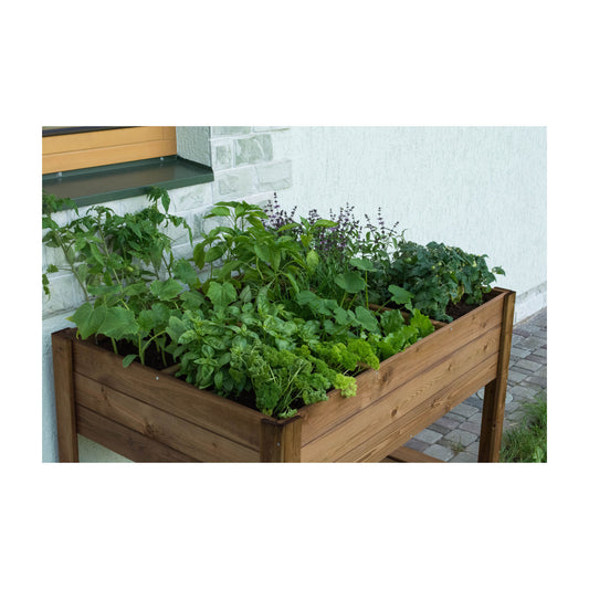 Rectangular Raised Bed with Shelf -Ship Only