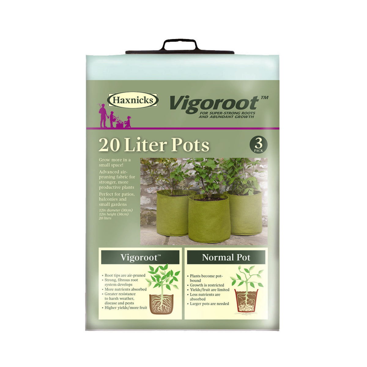5.3 Gal Vigoroot Pots 3pk -Ship Only