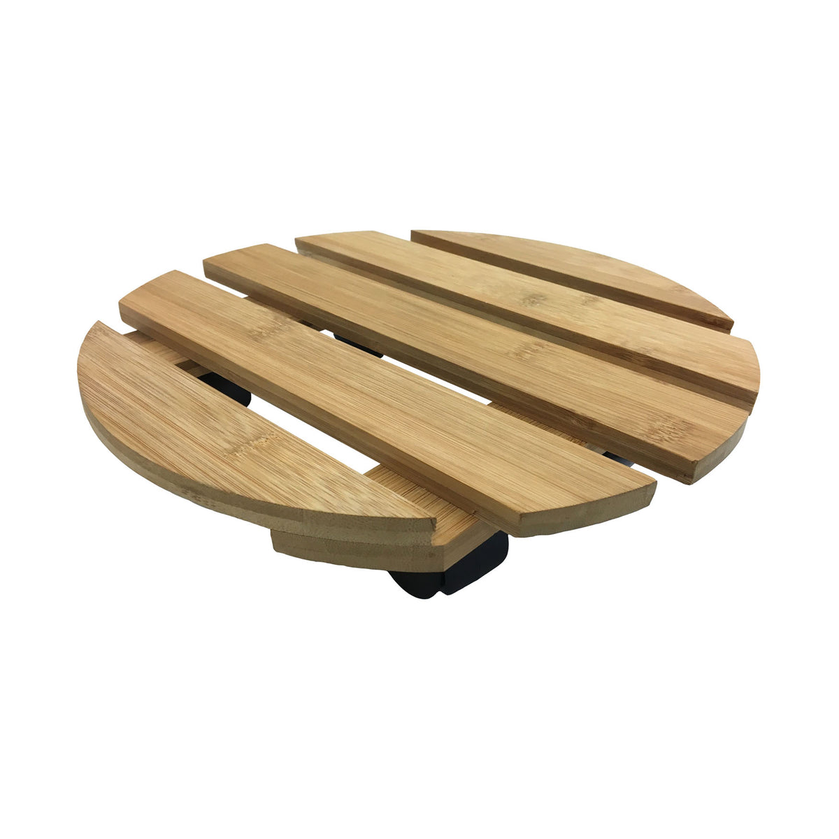 11.4" Round Bamboo Plant Caddy -Ship Only
