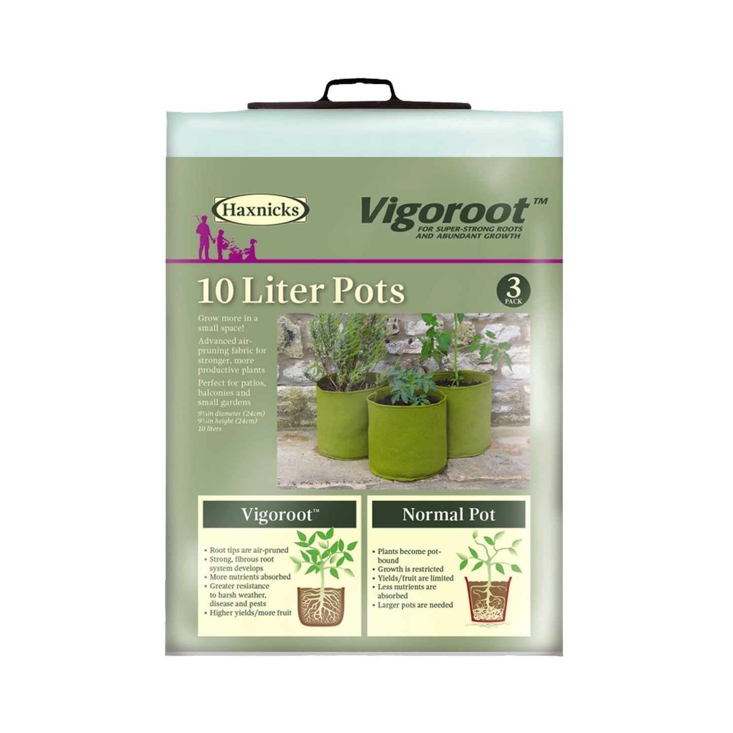 2.6 Gal Vigoroot Pots 3pk -Ship Only