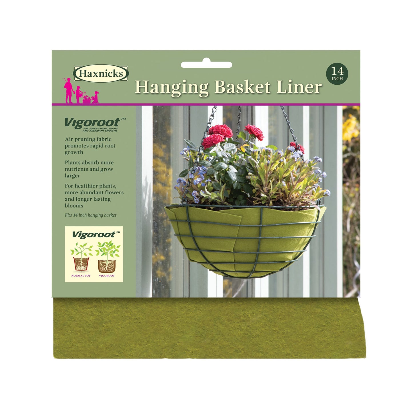 14" Vigoroot Hanging Basket Liner -Ship Only
