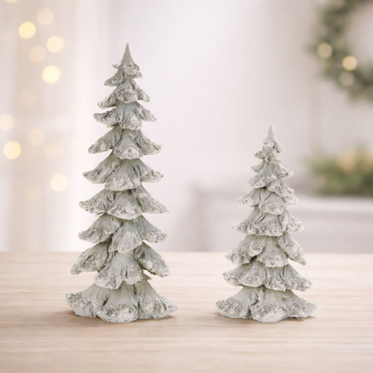 Tree (Set of 2) 13.25"H, 18"H Resin -Ship Only
