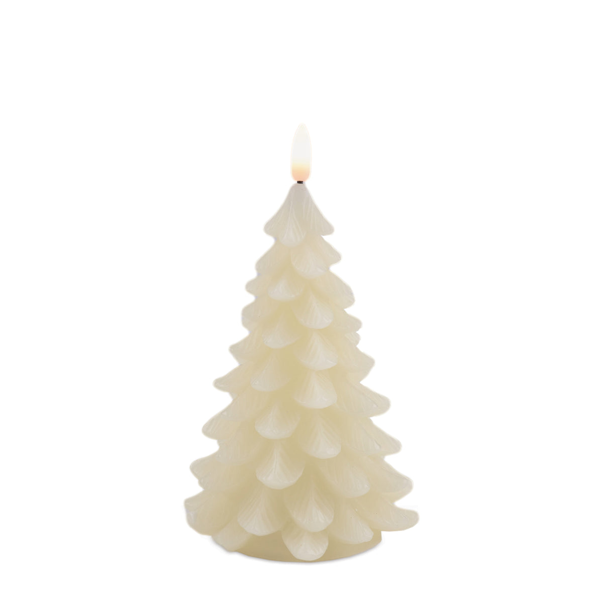 LED Tree Candle (Set of 2) 8"H, 9"H Wax/Plastic 2 AA Batteries Not Included -Ship Only