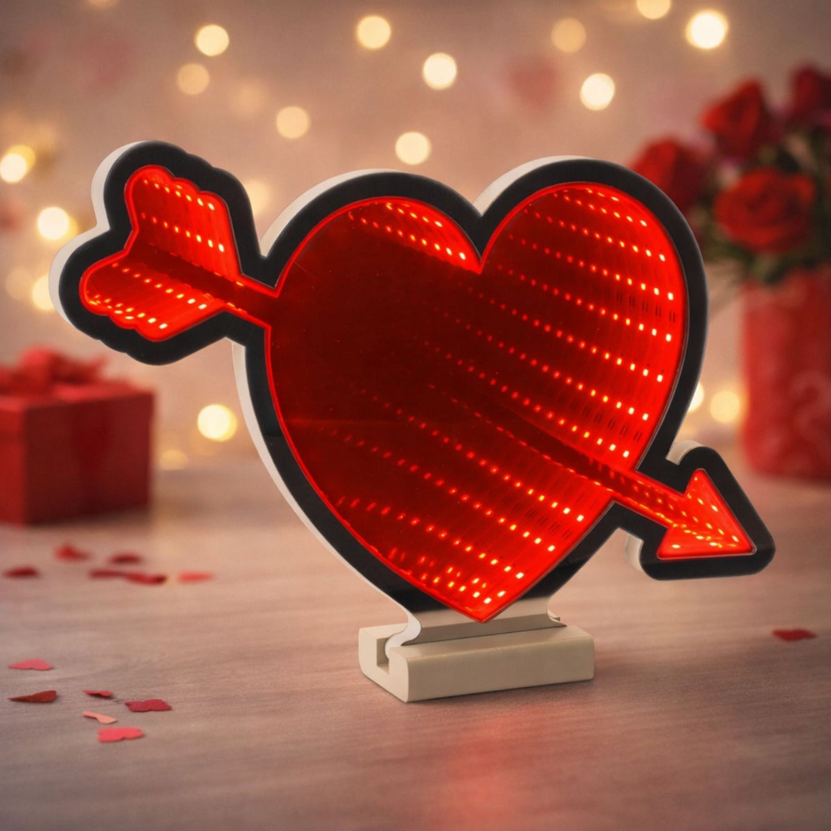 Heart and Arrow Ekkolight 12”H Acrylic UL Plug -Ship Only
