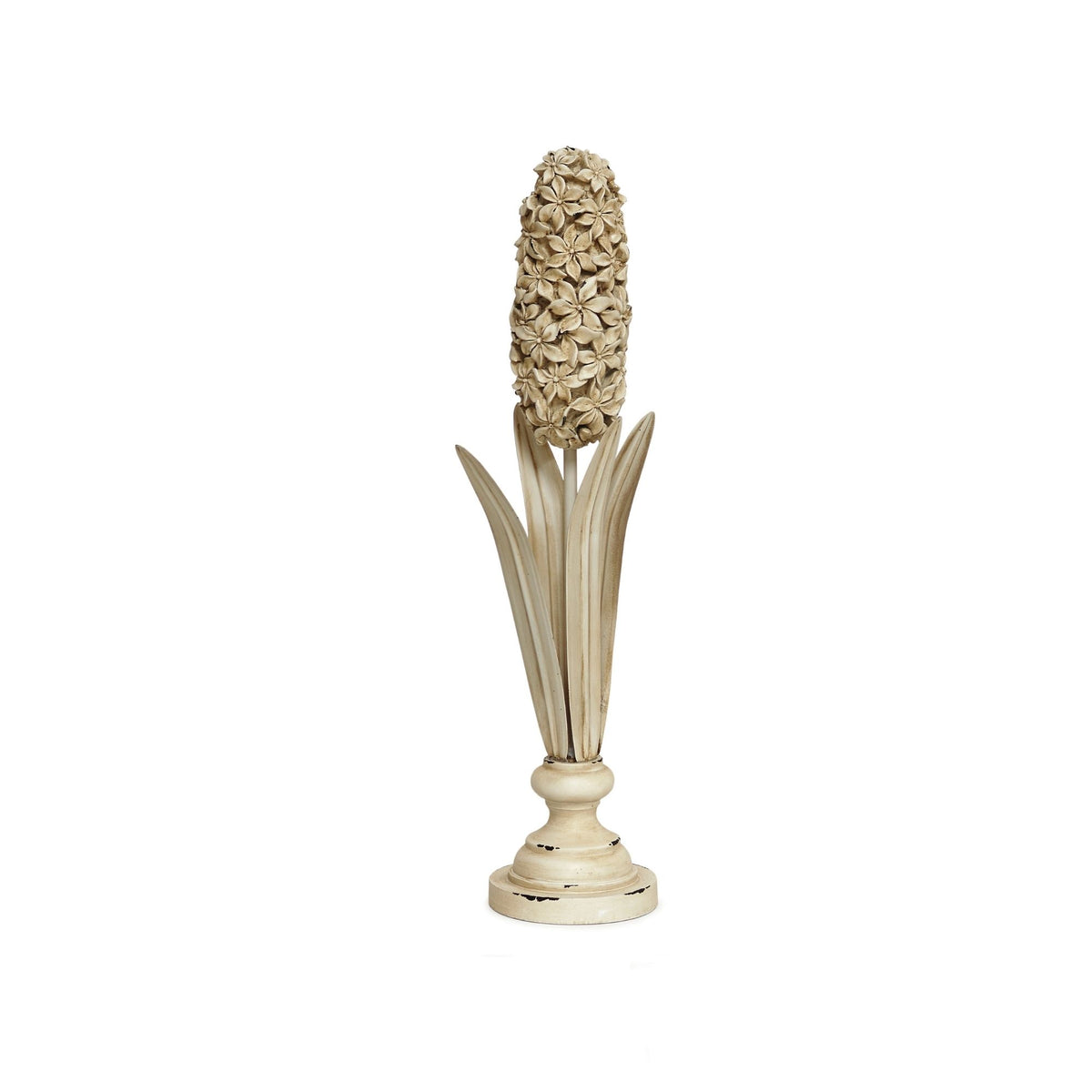 Distressed Ivory Floral Stem Sculpture (Set of 3) -Ship Only