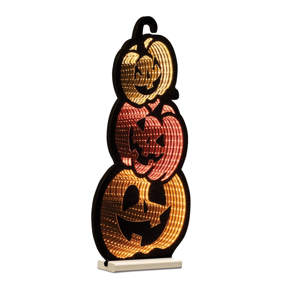 Triple Jack-o-Lantern Ekkolight 23"H -Ship Only