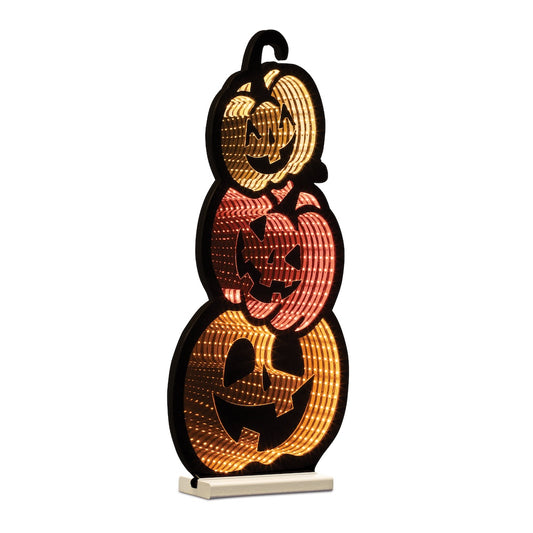 Triple Jack-o-Lantern Ekkolight 23"H -Ship Only