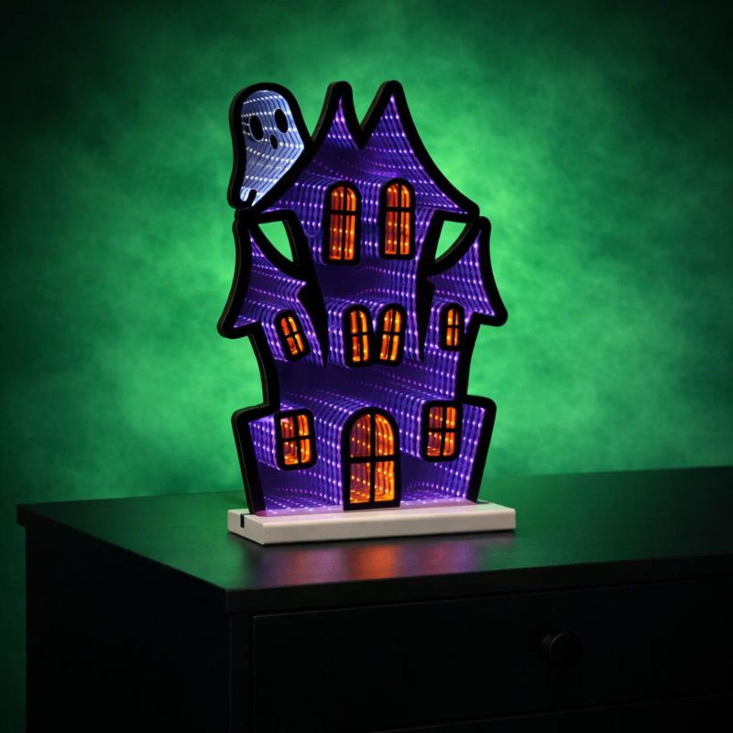 Haunted House w/Ghost Ekkolight 16"H -Ship Only