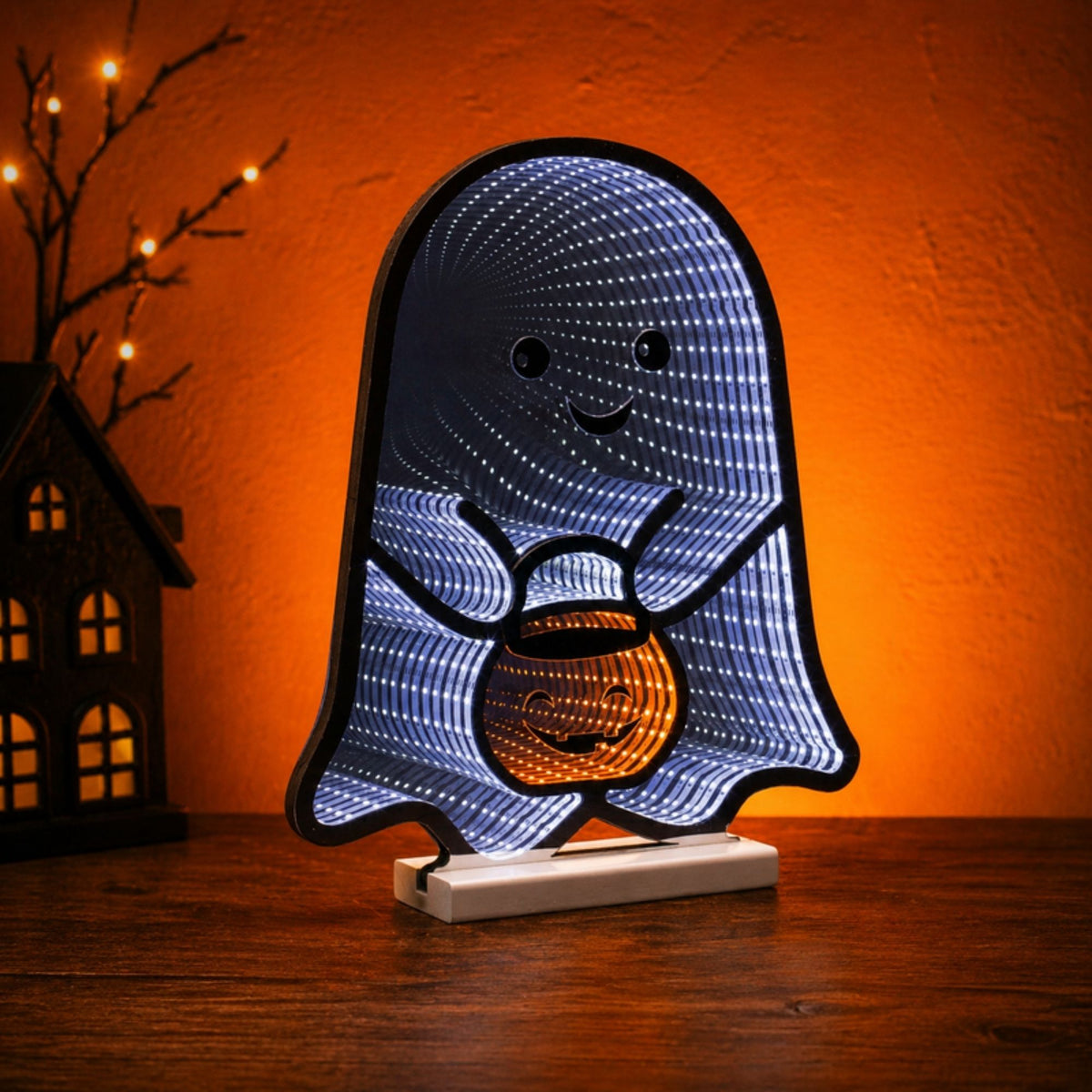 Ghost w/Candy Bucket Ekkolight 16"H -Ship Only