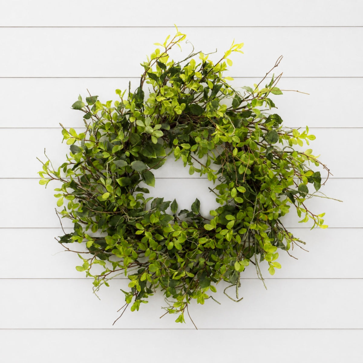 Oversized Mixed Foliage Twig Wreath 30"D -Ship Only