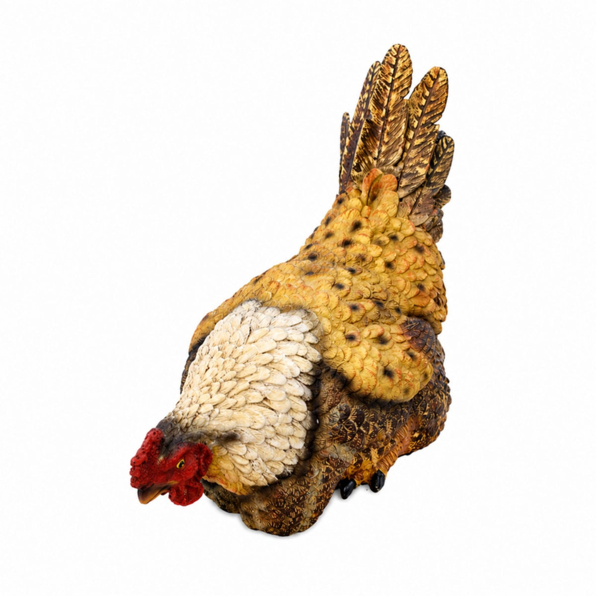 Hen and Rooster Shelf Sitter with Metal Accents (Set of 2)