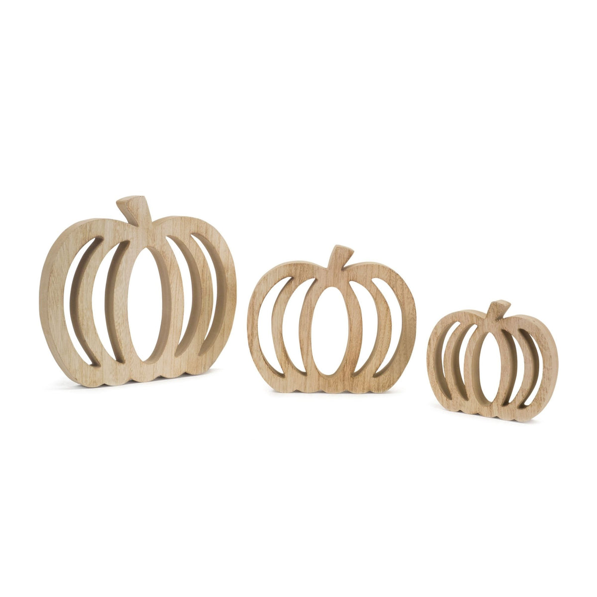 Wood Pumpkin Cut-Out (Set of 6) -Ship Only