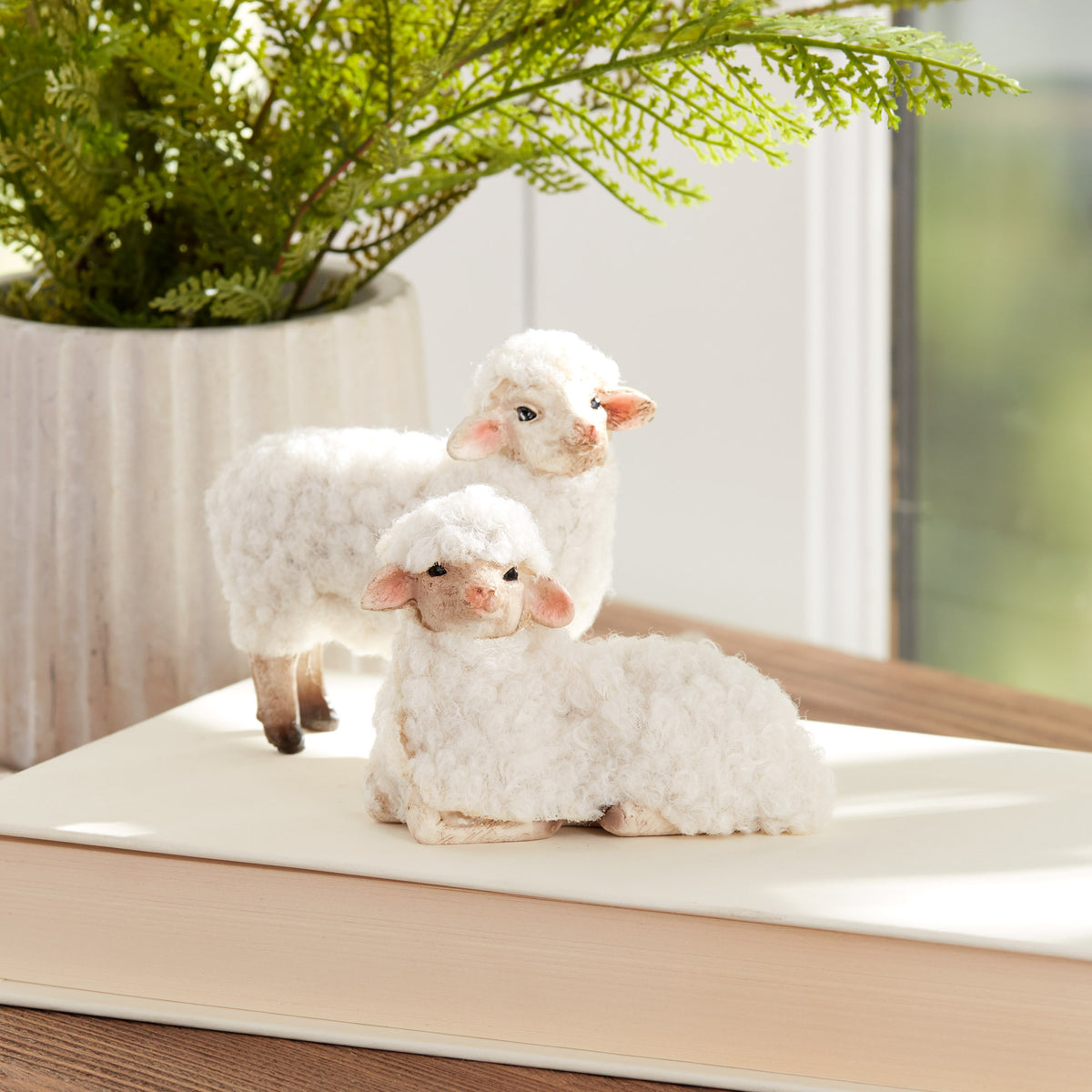 Happy Tabletop Sheep Figurine (Set of 8) -Ship Only