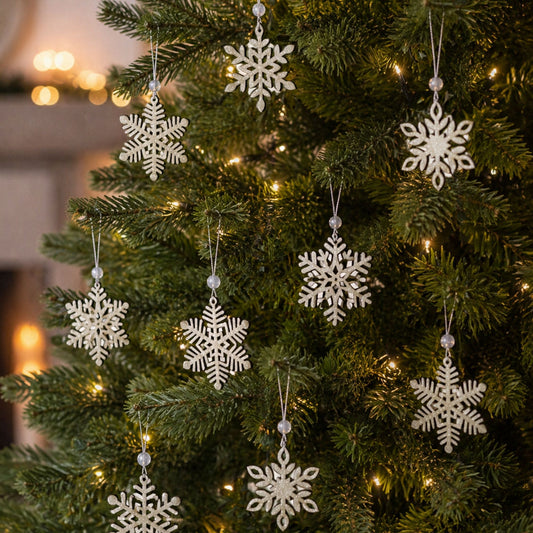 Wooden Mini Snowflake Ornament (Set of 18) -Ship Only