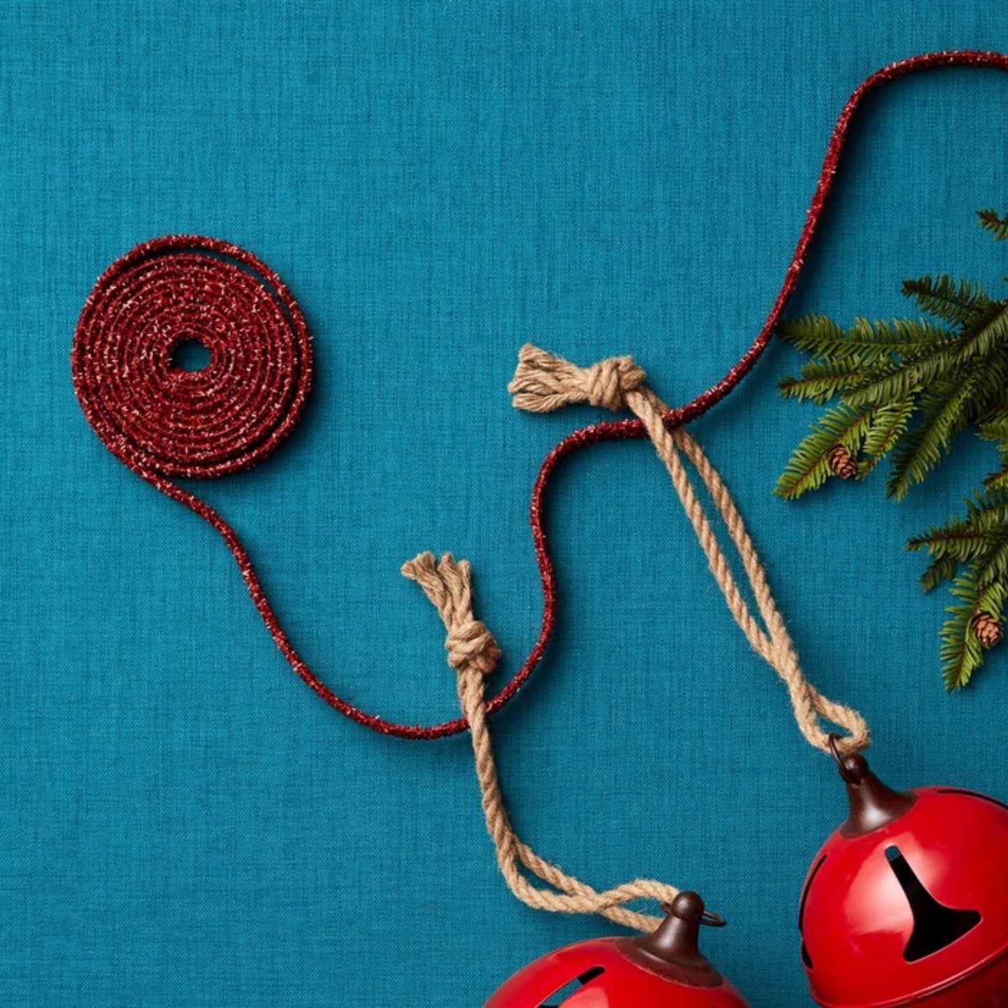 Red Glitter Rope Ribbon (Set of 12 Rolls) -Ship Only
