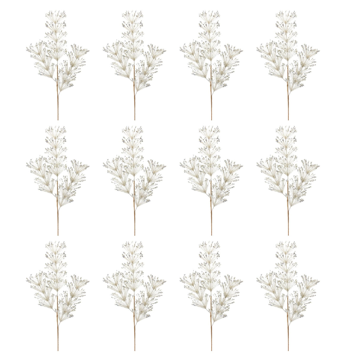 Pine and Sequin Spray (Set of 12) -Ship Only