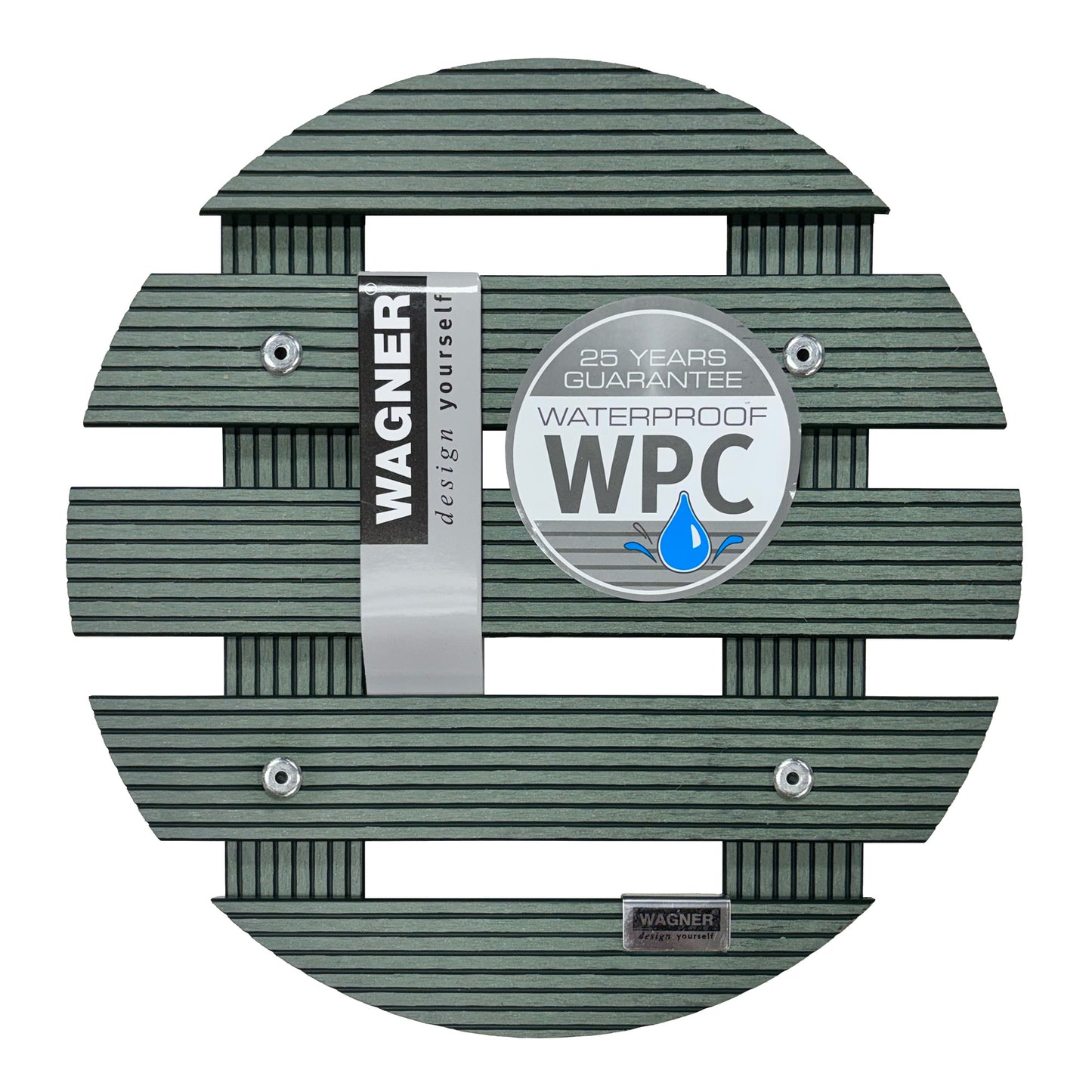 11.4" Sage Green Round WPC Plant Caddy