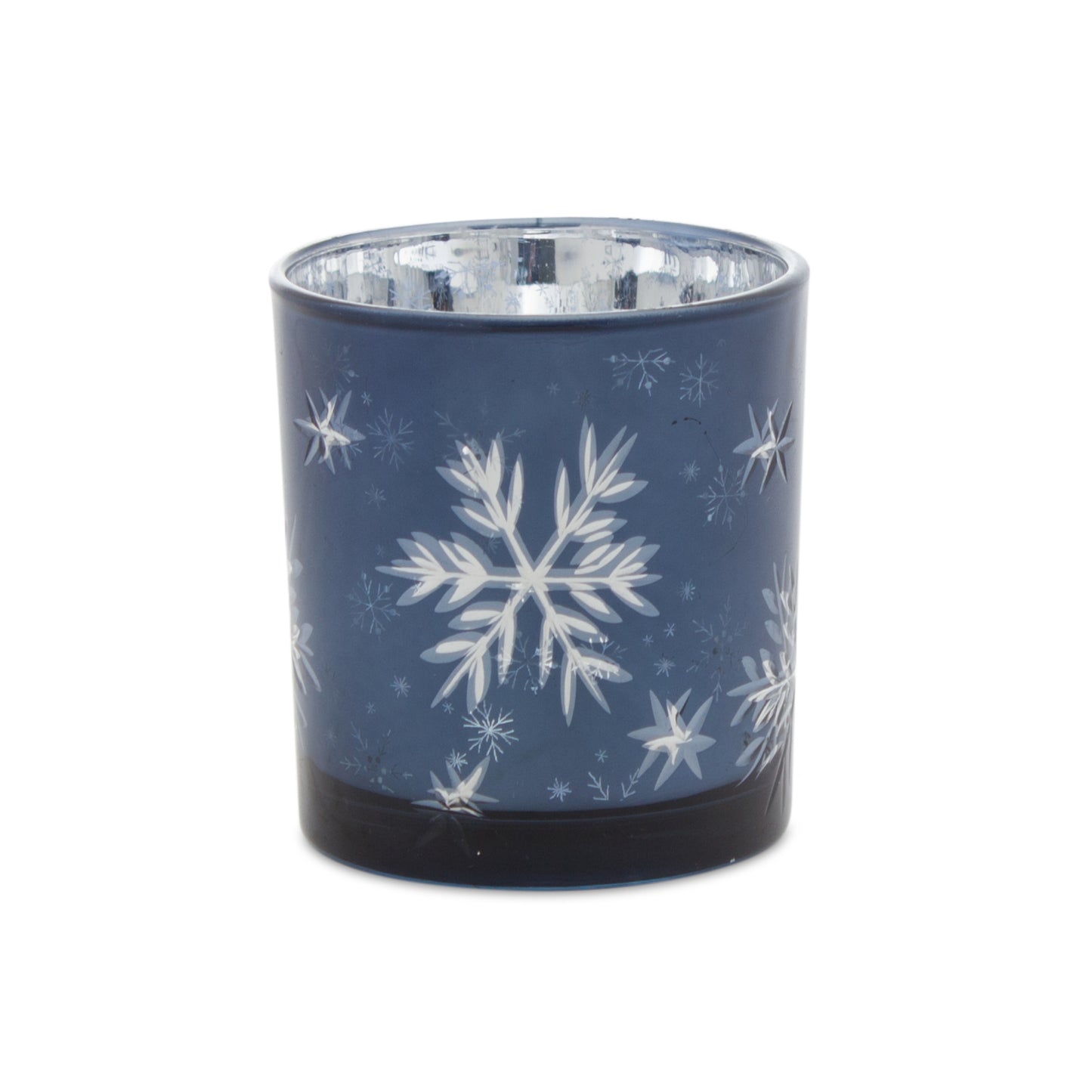 Frosted Votive Candle Holder with Snowflake Design (Set of 3) -Ship Only