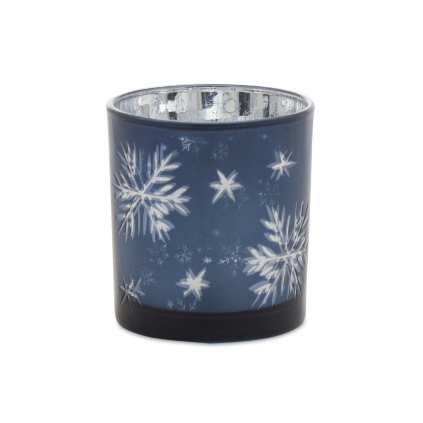 Frosted Votive Candle Holder with Snowflake Design (Set of 3) -Ship Only