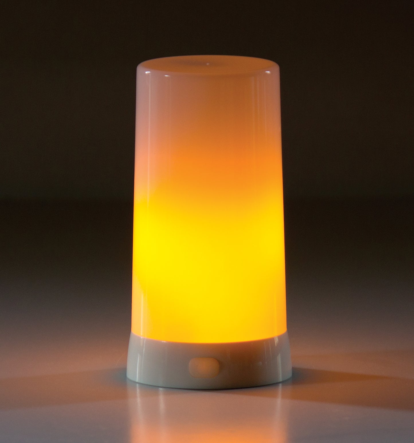 LED Orange Flickering Light Pillar Candle with Remote (Set of 2) -Ship Only