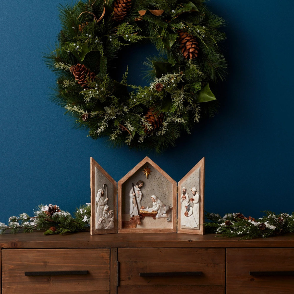 Nativity Arch Box with Tri Fold Design 16"L -Ship Only