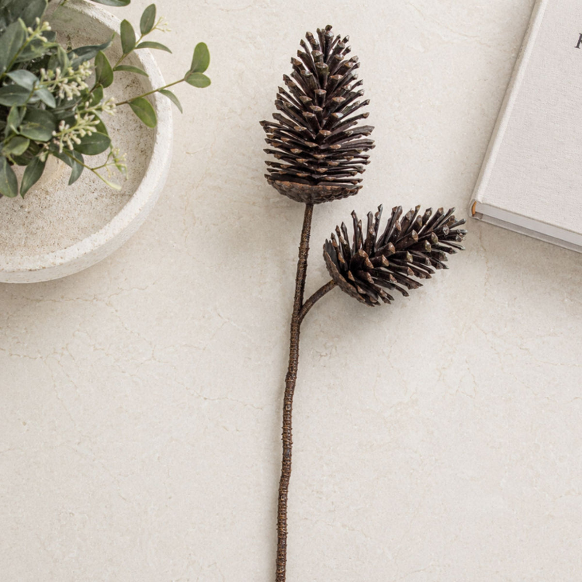 Double Pine Cone Spray (Set of 6) -Ship Only