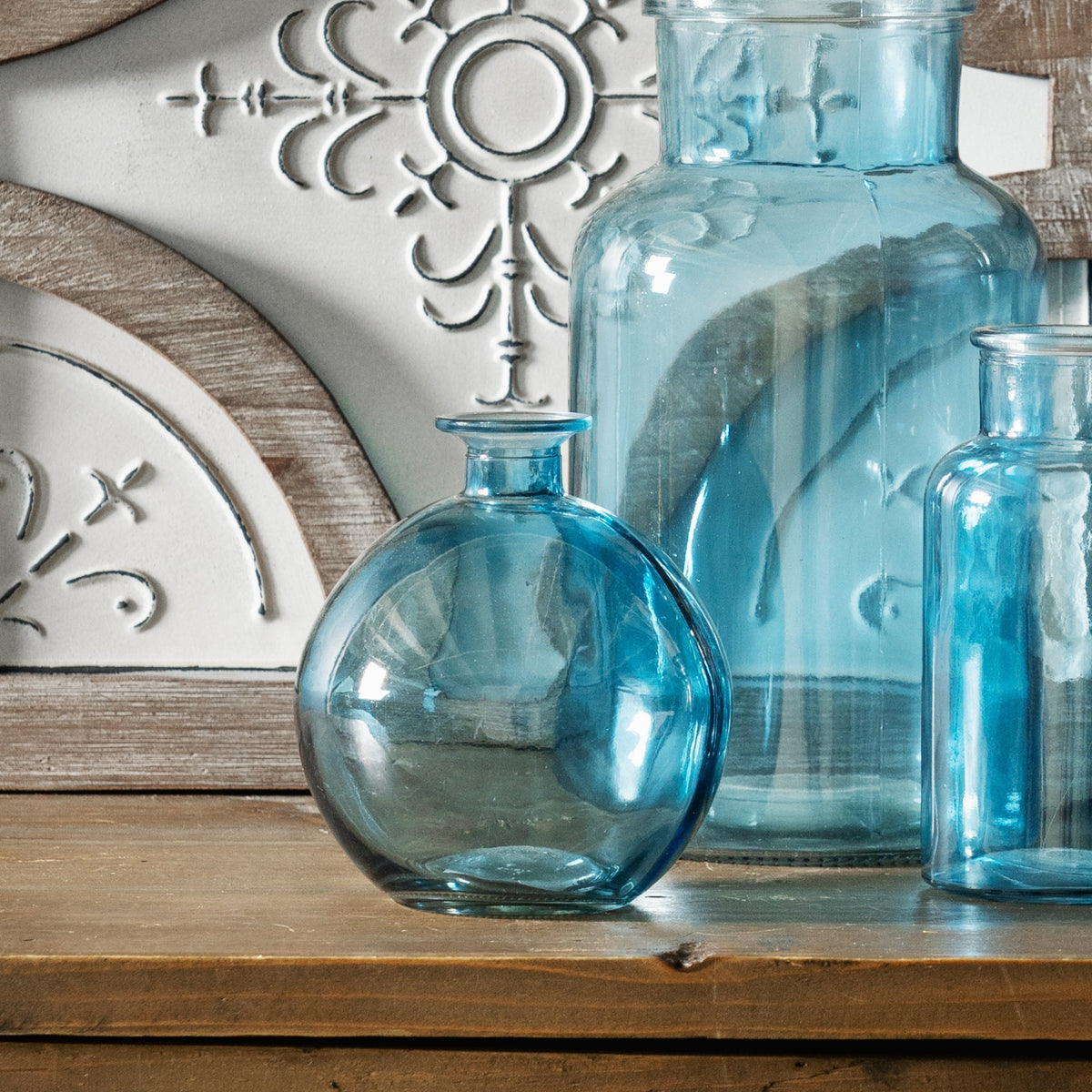 Glass Bubble Vase (Set of 2) -Ship Only