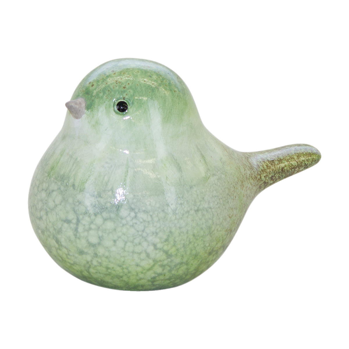 Green Terra Cotta Bird Figurine (Set of 4) -Ship Only