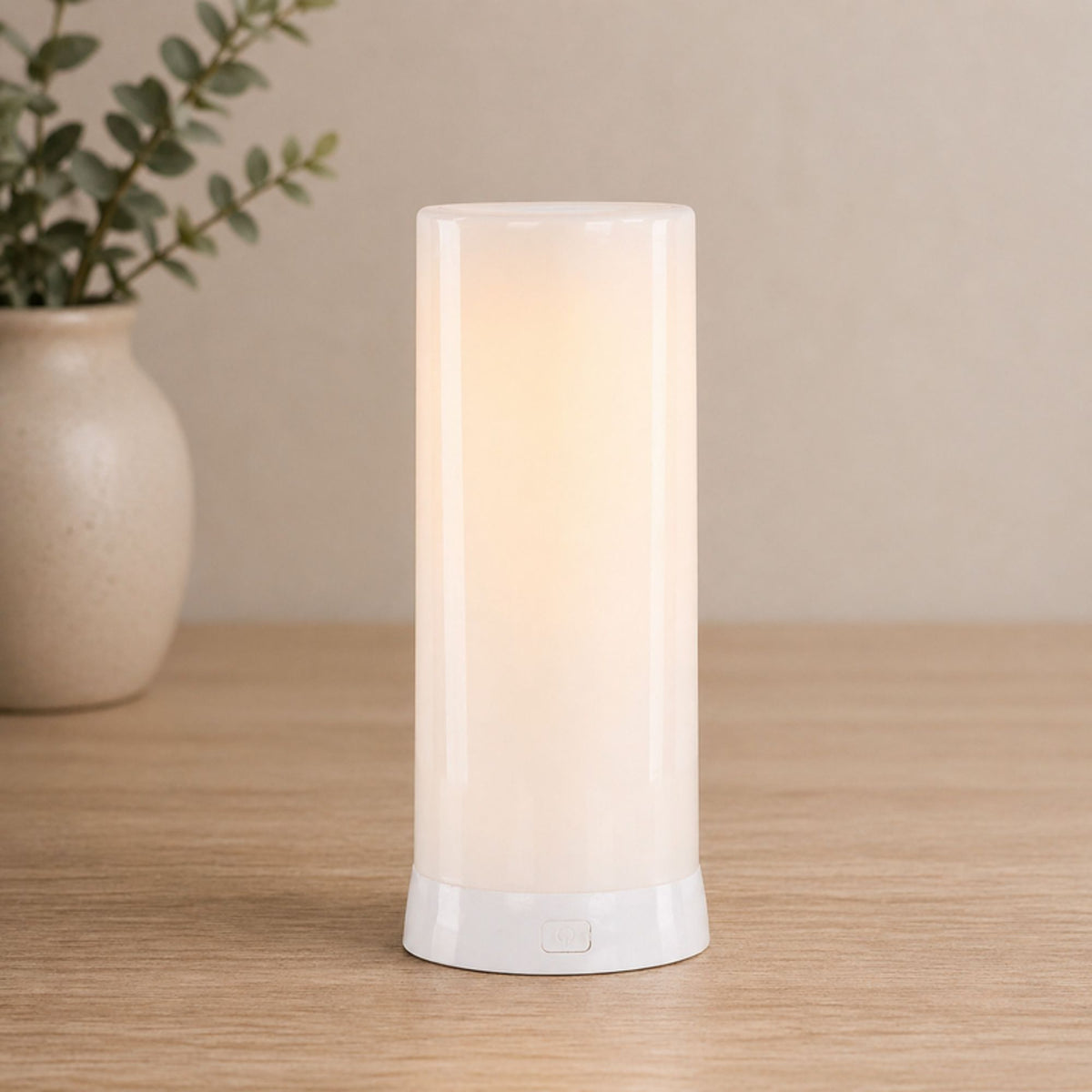 LED FIA Flame Designer Candle with White Hue 7.5"H -Ship Only