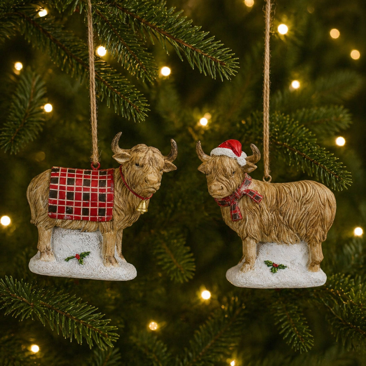 Highland Cow Ornament (Set of 6) -Ship Only