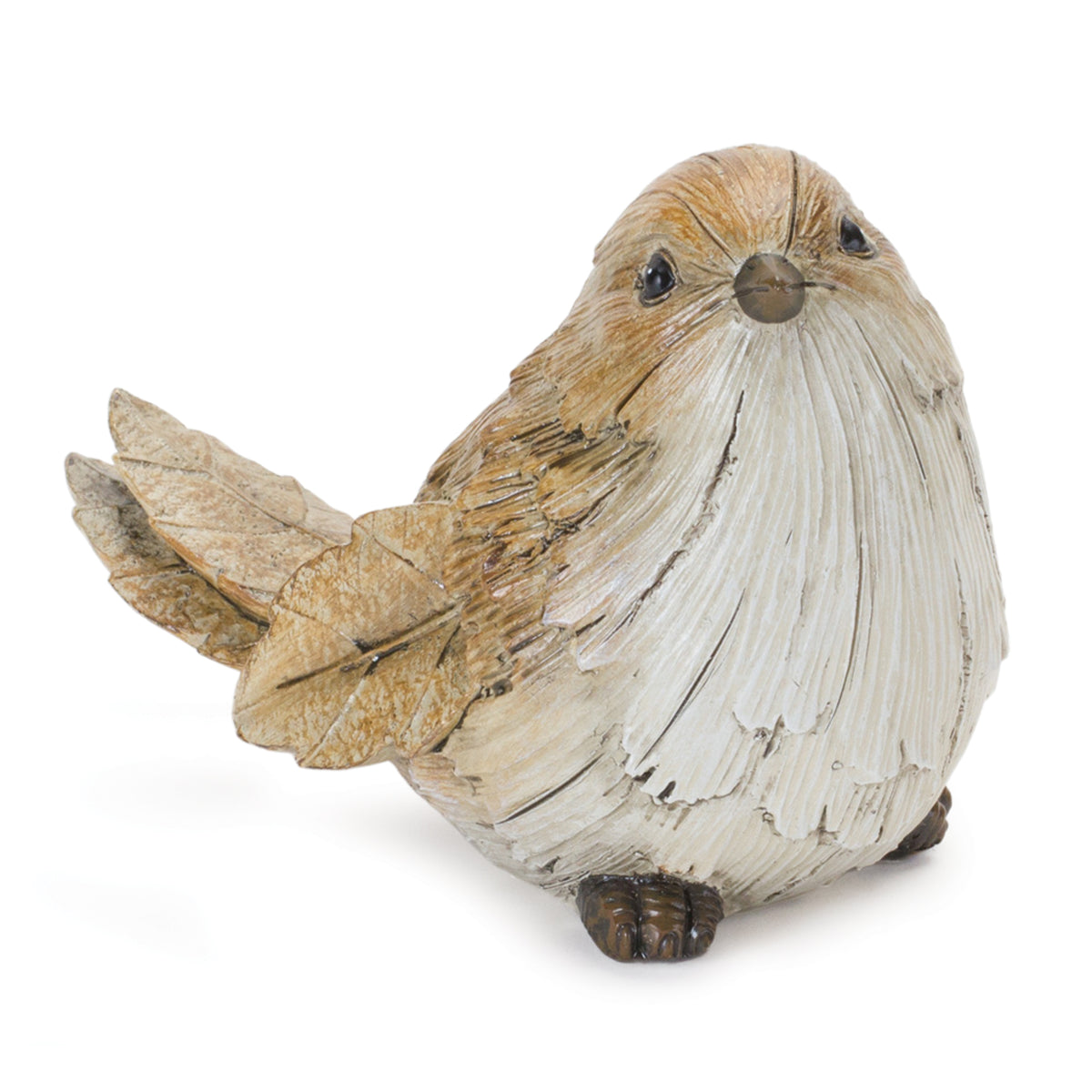 Carved Leaf Bird Figurine (Set of 2) -Ship Only