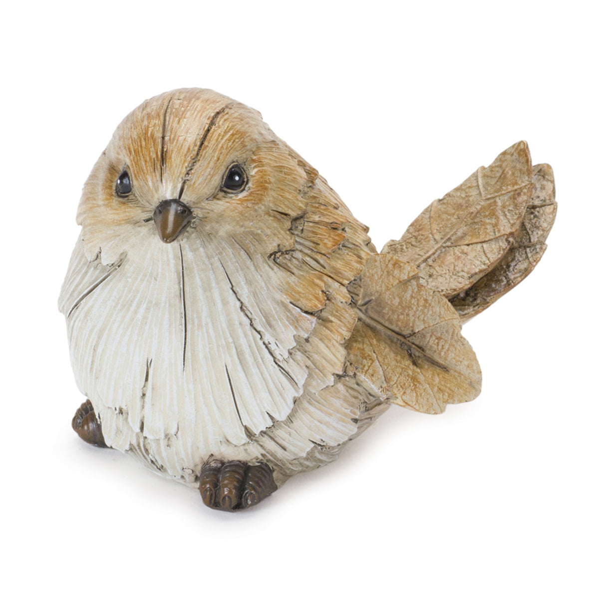 Carved Leaf Bird Figurine (Set of 2) -Ship Only