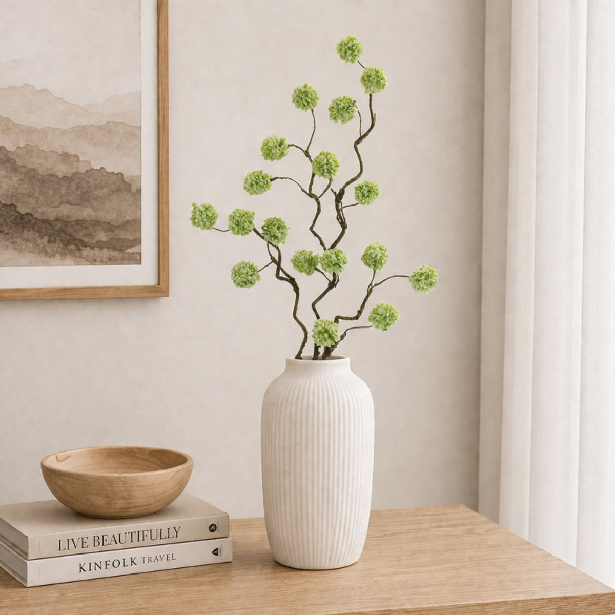 Snowball Floral Branch (Set of 6) -Ship Only