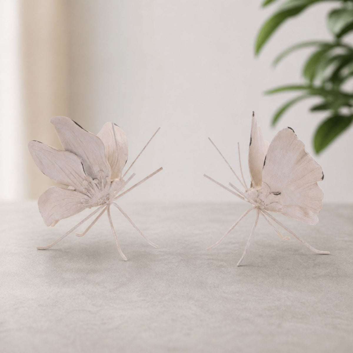 Flower Petal Butterfly Shelf Sitter (Set of 2) -Ship Only