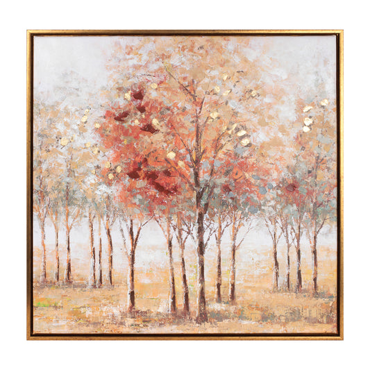 Framed Tree Landscape Wall Canvas 24"SQ -Ship Only