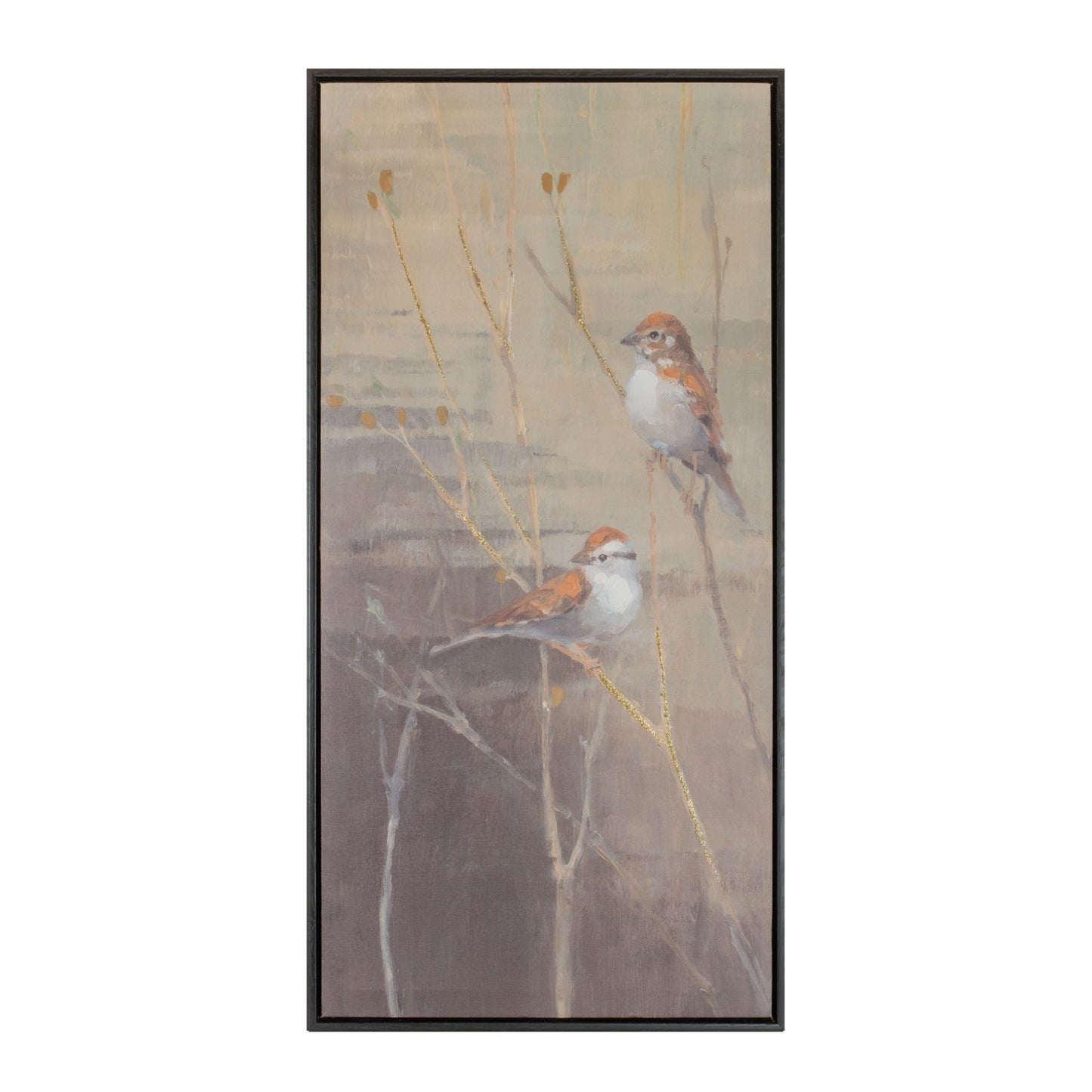 Framed Bird and Pussywillow Wall Print (Set of 2)