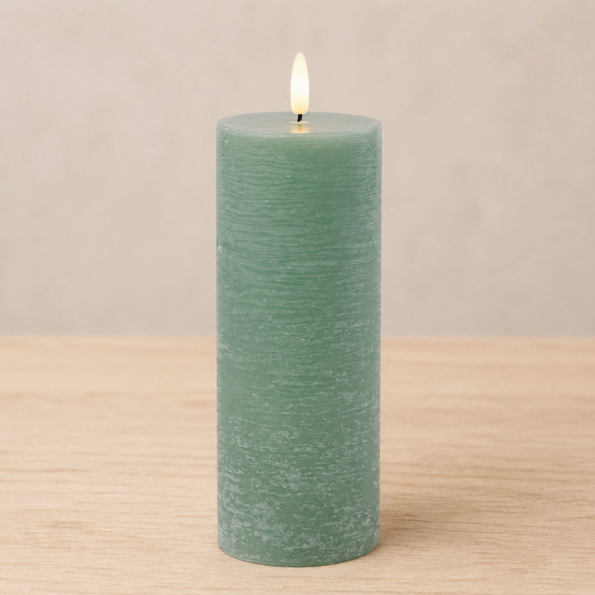FIA Wick Green Pillar Candle (Set of 2)