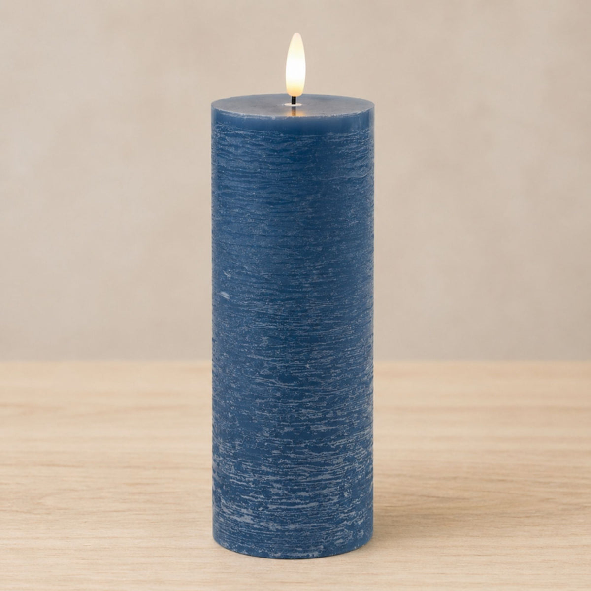 FIA Wick Blue Pillar Candle (Set of 2)