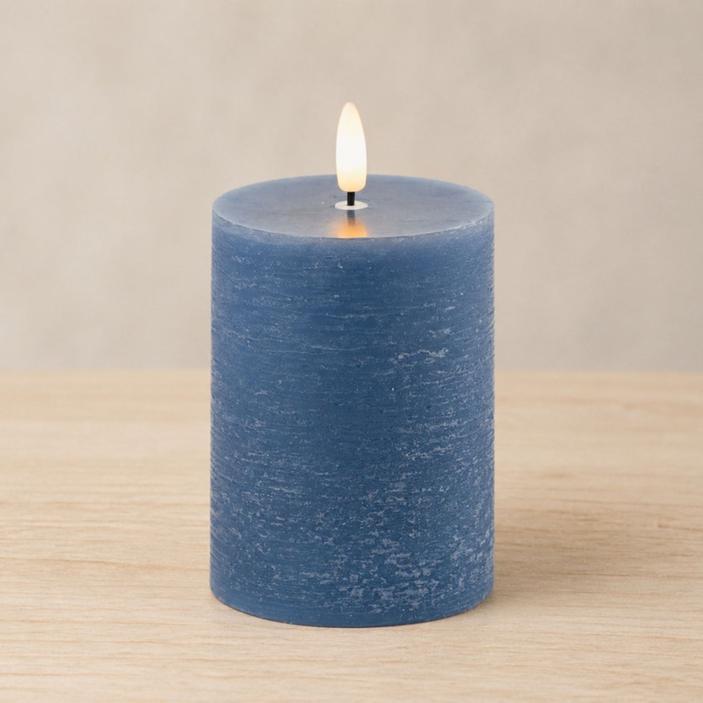 FIA Wick Blue Pillar Candle (Set of 2)