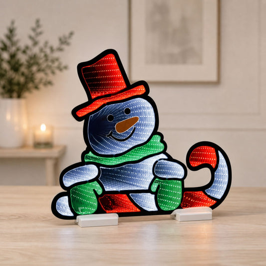 Snowman Candy Cane Ekkolight 21.5"L -Ship Only