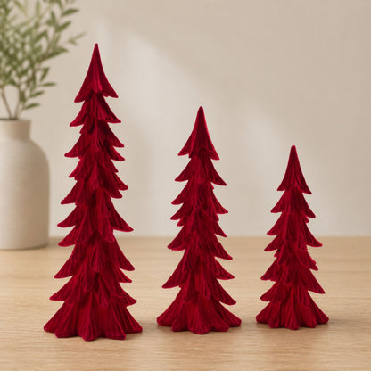 Velvet Pine Tree (Set of 3)