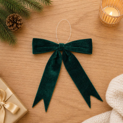 Emerald Green Holiday Bow (Set of 2)