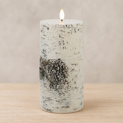 FIA Wick Birch Design Pillar Candle (Set of 2)