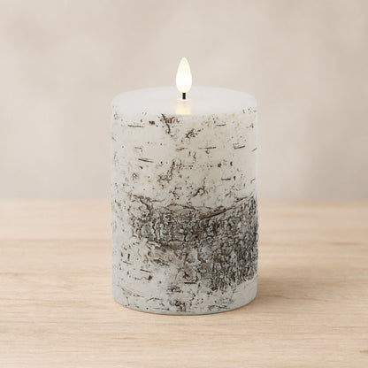 FIA Wick Birch Design Pillar Candle (Set of 2)